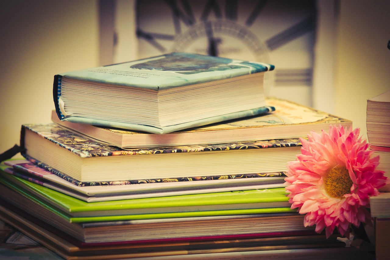 books, book stack, time